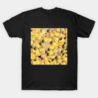 Floating Yellow & Black Circles, Mug, Mask, Pin T-Shirt